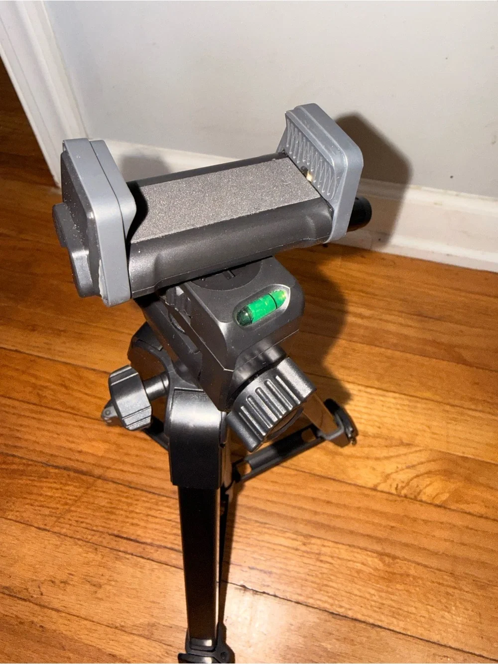 Portable Black Camera Tripod with Phone Mount
